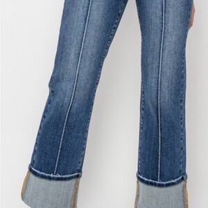 NWT- RISEN High Rise Straight Leg Cuffed Jeans- Size 1,3,5,7,9,11 &13 available